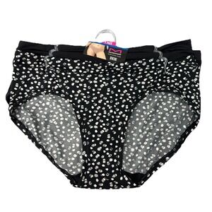 Maidenform DM3TBK Mid-Rise Full Coverage Bikini 3 Pack Pairs Luxe Size 2XL/9 New